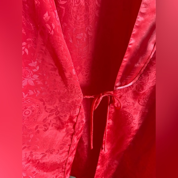 Victorias Secret Gold Label Vintage 80/90s Floral Satin Kimono Robe One Size OS - Picture 6 of 9